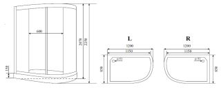 Timo Lux T-7702 R душевая кабина (120*85*225)