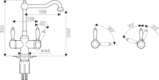 Смеситель для кухни Omoikiri Tottori-GB
