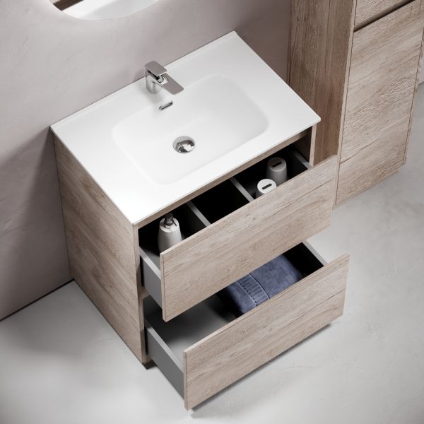 Тумба напольная под раковину Sancos Libra Floor LB70FEG 70 см дуб галифакс натуральный