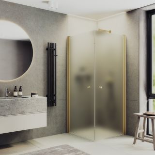 Душевой уголок MaybahGlass MGY-1294-3 90x90см золото