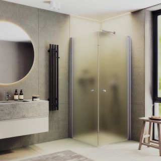 Душевой уголок MaybahGlass MGY-1293-5 80x80см хром матовый