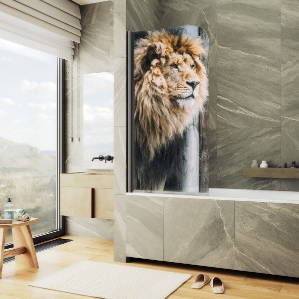 Шторка на ванну MaybahGlass ФП001 MGV-930-ФП001-6 80см фотопечать