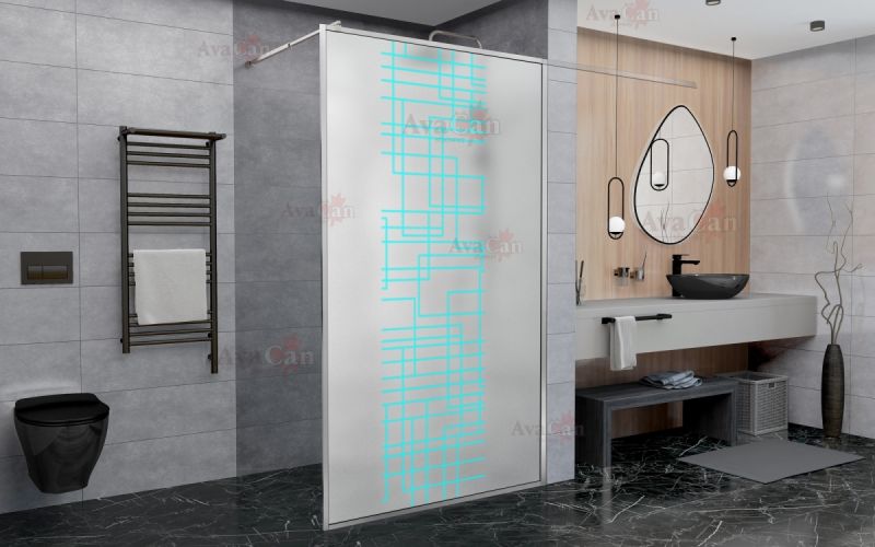 Душевая перегородка AvaCan LC 110 MT хром