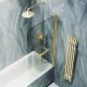 Шторка на ванну MaybahGlass MGV-764-3 40см золото