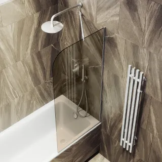 Шторка на ванну MaybahGlass MGV-66-5у 40см хром матовый