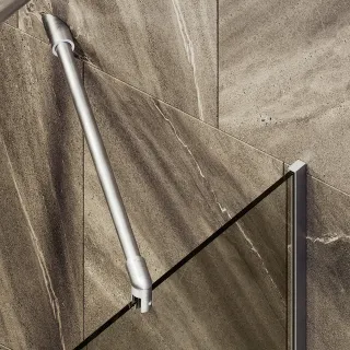 Шторка на ванну MaybahGlass MGV-250-5у 30см хром матовый