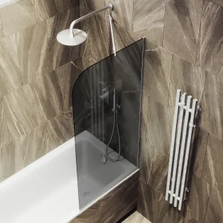 Шторка на ванну MaybahGlass MGV-134-5у 44см хром матовый