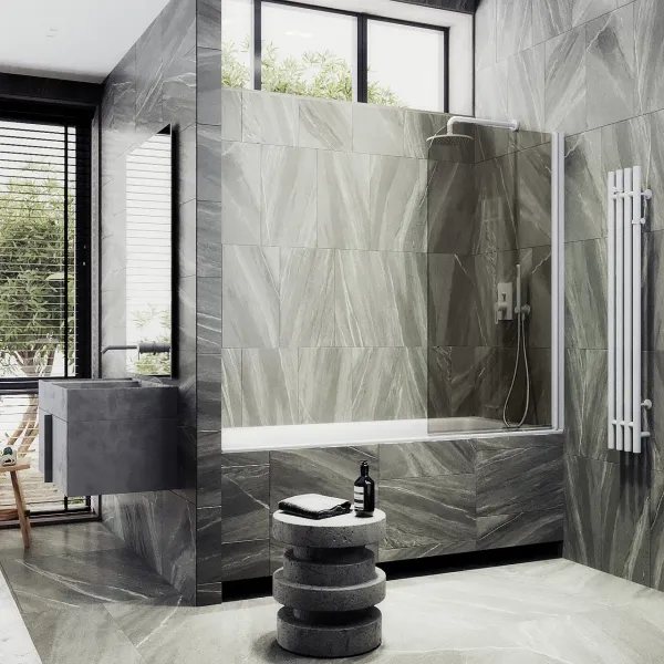 Шторка на ванну MaybahGlass MGV-606-1 50см белый