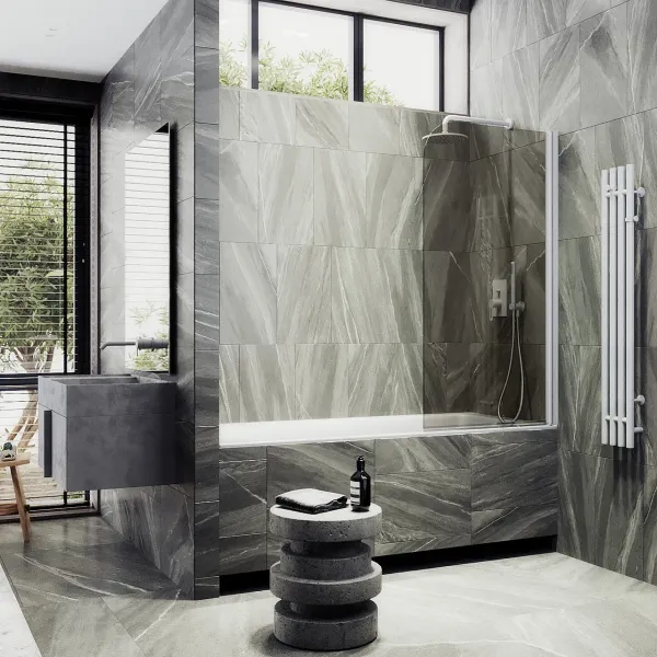 Шторка на ванну MaybahGlass MGV-611-1 60см белый