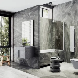 Шторка на ванну MaybahGlass MGV-601-1 40см белый