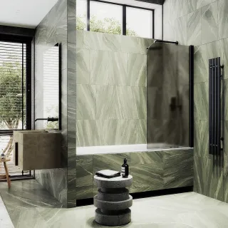 Шторка на ванну MaybahGlass MGV-617-6 70см чёрный