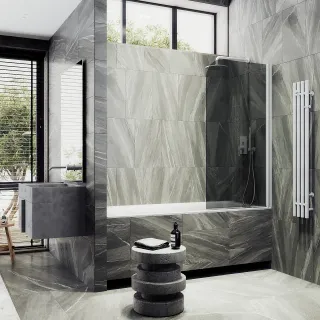 Шторка на ванну MaybahGlass MGV-608-1 50см белый