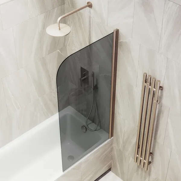 Шторка на ванну MaybahGlass MGV-608-2 50см бронза