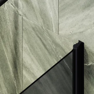 Шторка на ванну MaybahGlass MGV-618-6 70см чёрный