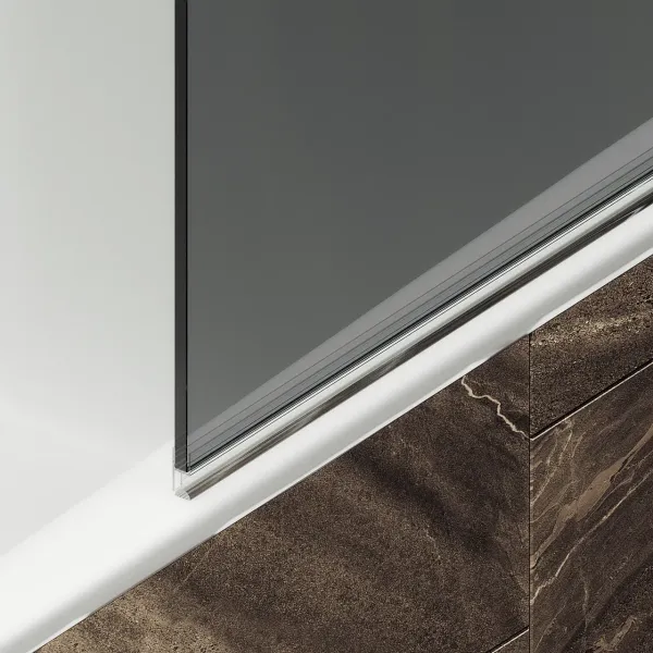 Шторка на ванну MaybahGlass MGV-623-5 80см хром матовый