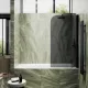 Шторка на ванну MaybahGlass MGV-619-6 70см чёрный