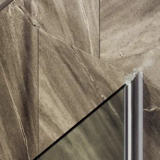 Шторка на ванну MaybahGlass MGV-621-5 80см хром матовый