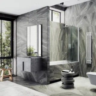 Шторка на ванну MaybahGlass MGV-620-1 70см белый