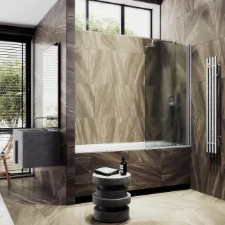 Шторка на ванну MaybahGlass MGV-620-5 70см хром матовый