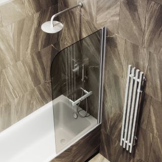 Шторка на ванну MaybahGlass MGV-777-5 60см хром матовый