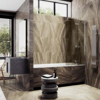 Шторка на ванну MaybahGlass MGV-658-4 69см хром глянцевый