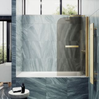 Шторка на ванну MaybahGlass MGV-766-2 40см бронза
