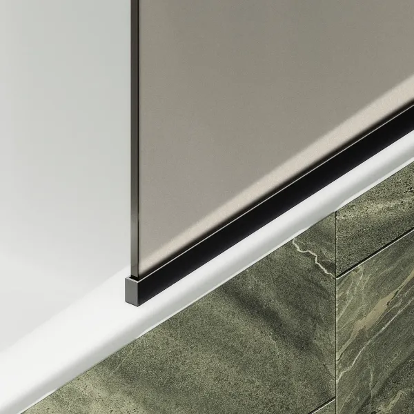 Шторка на ванну MaybahGlass MGV-74-6у 60см чёрный