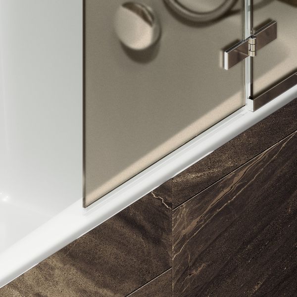 Шторка на ванну MaybahGlass MGV-658-4 69см хром глянцевый