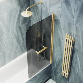 Шторка на ванну MaybahGlass MGV-791-3 80см золото
