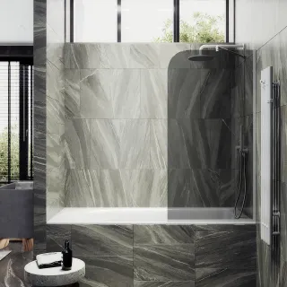 Шторка на ванну MaybahGlass MGV-146-1у 64см белый