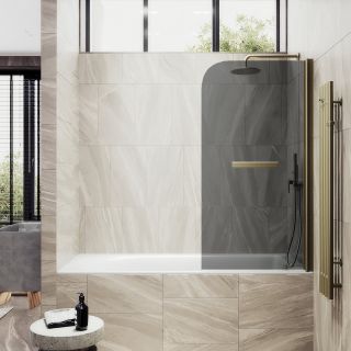 Шторка на ванну MaybahGlass MGV-767-2 40см бронза