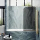 Шторка на ванну MaybahGlass MGV-78-3у 40см золото