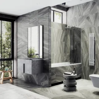 Шторка на ванну MaybahGlass MGV-152-1у 74см белый