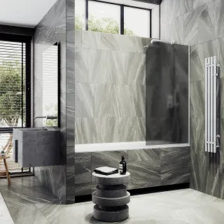 Шторка на ванну MaybahGlass MGV-129-1у 34см белый