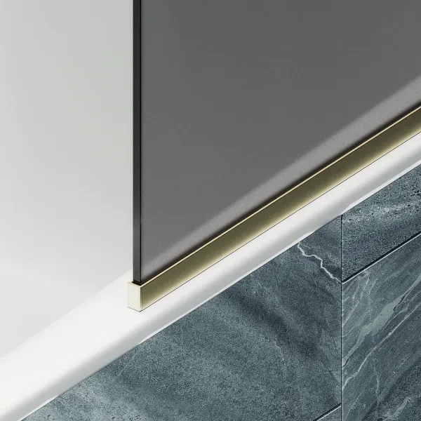 Шторка на ванну MaybahGlass MGV-141-3у 54см золото