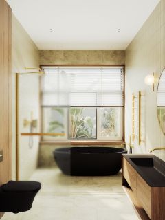 Душевая перегородка MaybahGlass MGD-731-3ш 79см золото