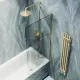 Шторка на ванну MaybahGlass MGV-91-3ш 50см золото