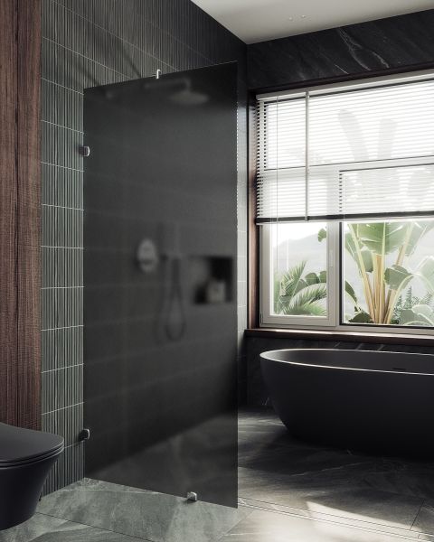 Душевая перегородка MaybahGlass MGD-271-4 79см хром глянцевый