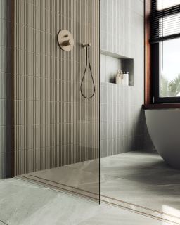 Душевая перегородка MaybahGlass MGD-696-2ш 79см бронза