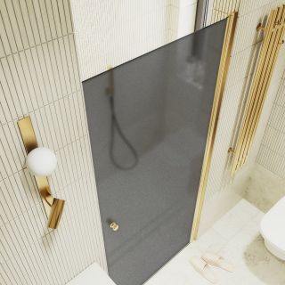 Душевая дверь MaybahGlass MGD-807-3 80см золото