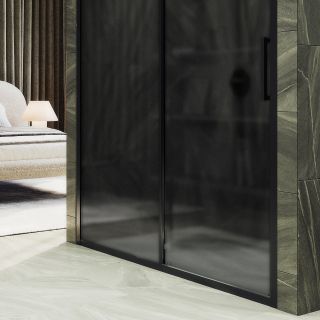 Душевая дверь MaybahGlass MGD-1288-6 120см чёрный/графит матовый