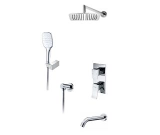 Wasserkraft А171619 Встраиваемый комплект для ванны с верхней душевой насадкой, лейкой и изливом