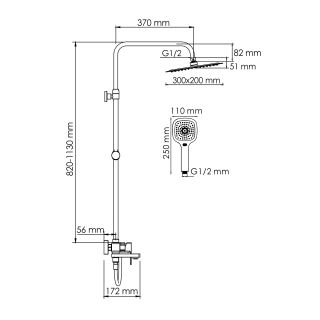 Душевой комплект WasserKRAFT A177.069.065.087.CH хром