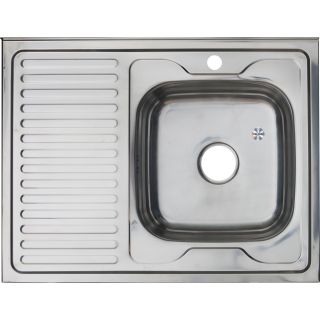 Мойка 8060 R Melana 0,6/160 правая хром с сифоном (016/2 R *10)