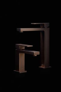 Смеситель для раковины Boheme Qubic 472-BRB брашированная бронза