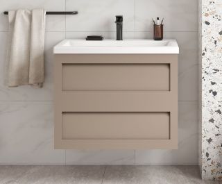 Подвесная тумба под раковину Art&Max Platino 75см капучино матовый AM-Platino-750-2C-SO-CM