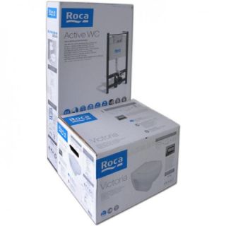 Унитаз с инсталляцией и кнопкой смыва Roca Victoria 893100000