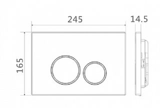 Клавиша смыва Charus Spazio FP.330.DW.01 чёрный свет