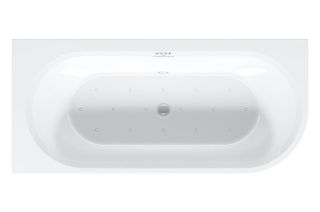 Акриловая ванна Riho Desire Corner Velvet Sparkle System LED B087004220 R 184x84см с аэромассажем и подсветкой чёрный матовый/белый матовый