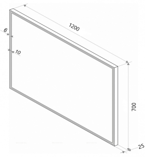 Зеркало с подсветкой Continent Sting ЗЛП513 с сенсорным выключателем 120см